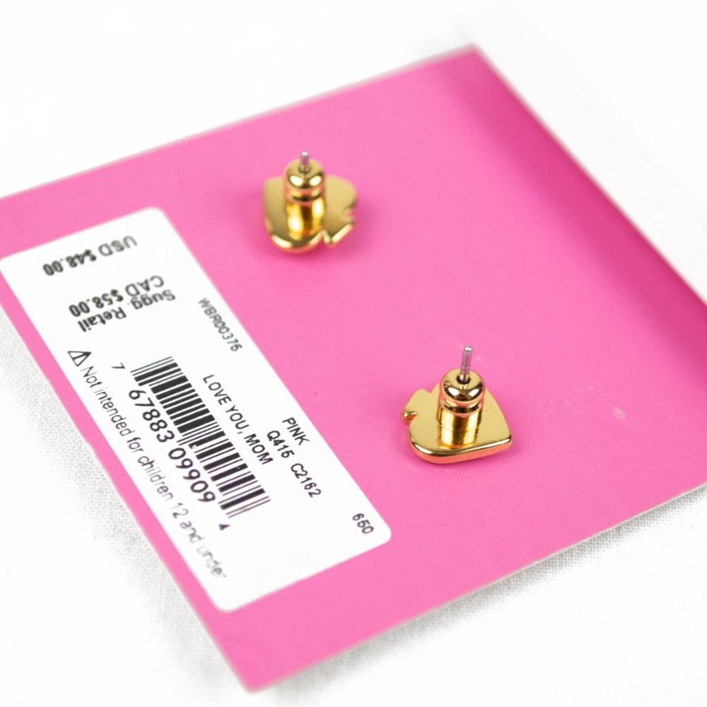kate spade Love You, Mom Love Mini Studs Earrings - Picture 5 of 8